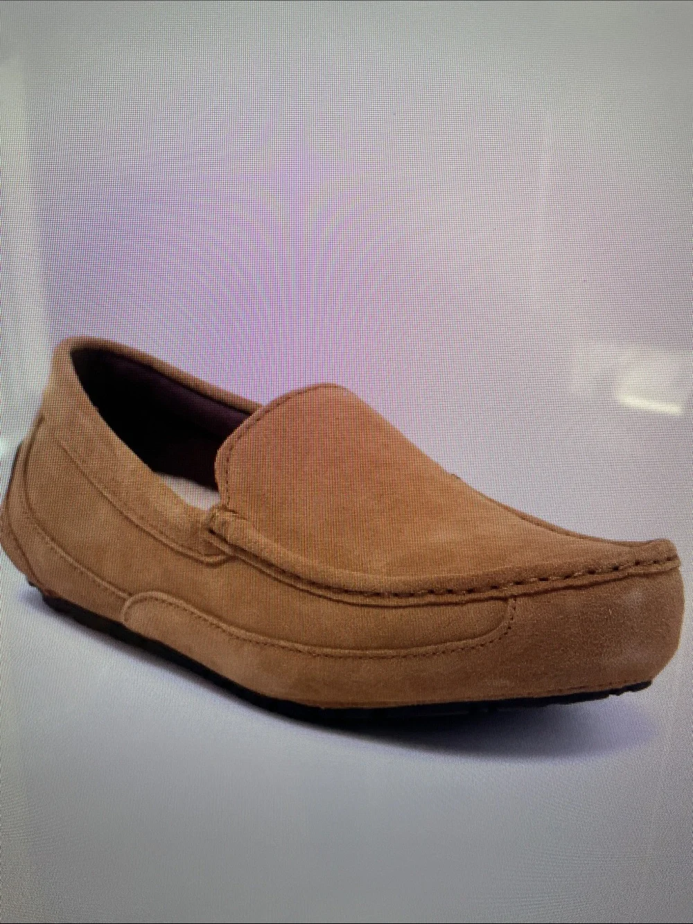 NWT UGG Alder Faux Shearing Lined Men's Suede Slip-On Loafer in Chestnut